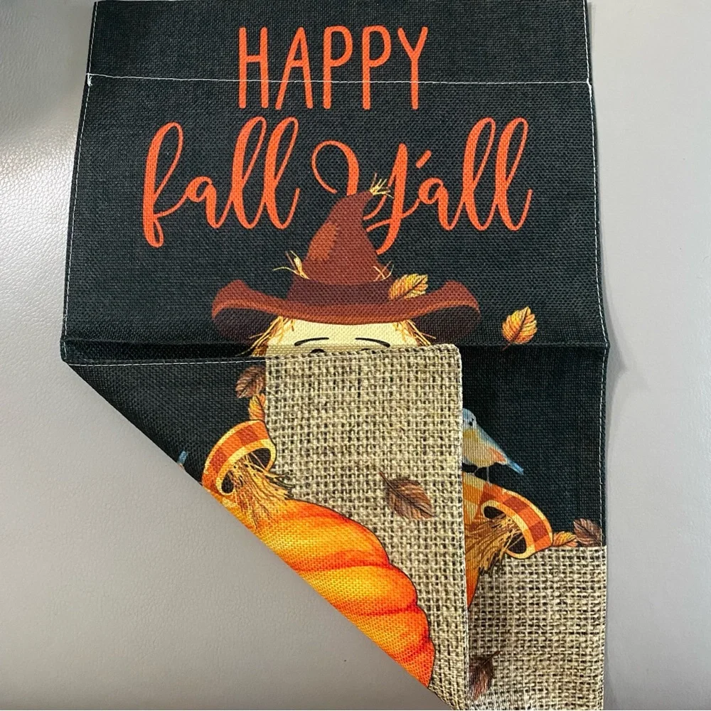 Happy fall garden yard flag banner 12”x18”